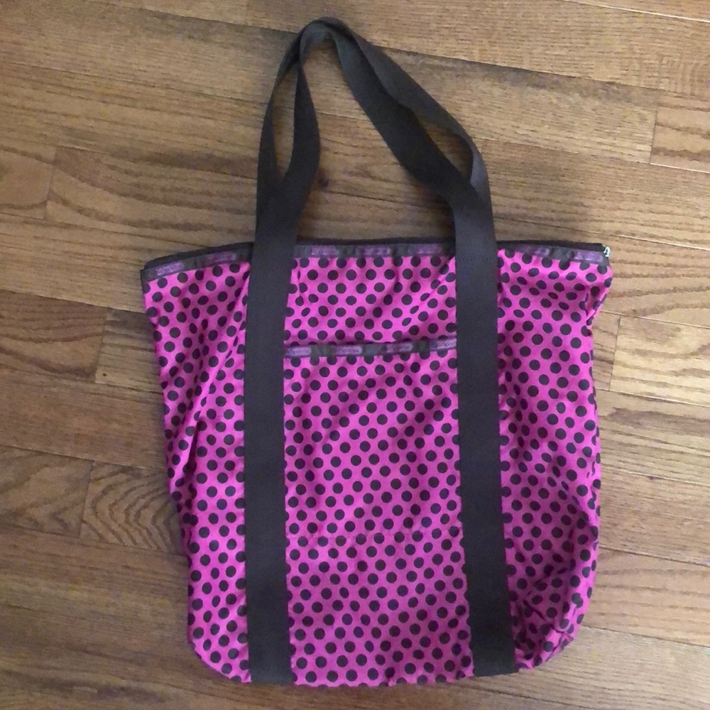 Used LeSportsac pink and brown bag.